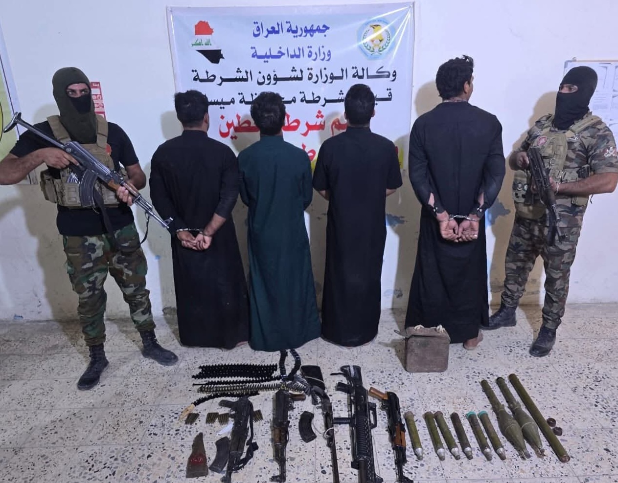 الشرطة تضبط أسلحة في عملية أمنية بميسان
